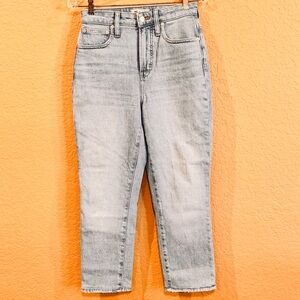 Madewell Curvy Perfect Vintage Jean Light Wash size 24 High Waist Crop Straight